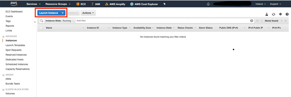 Screenshot launch ec2